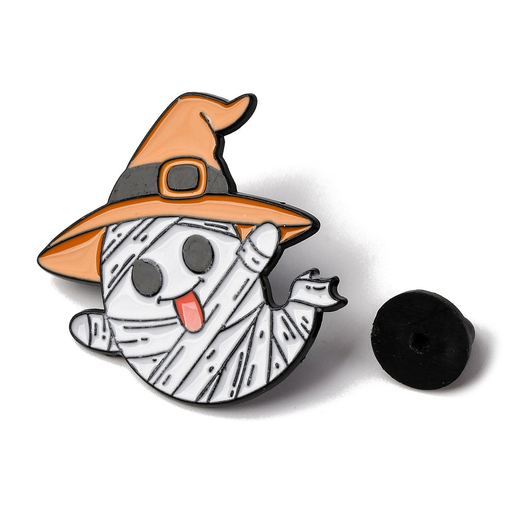 Mummy ghost enamel pin
