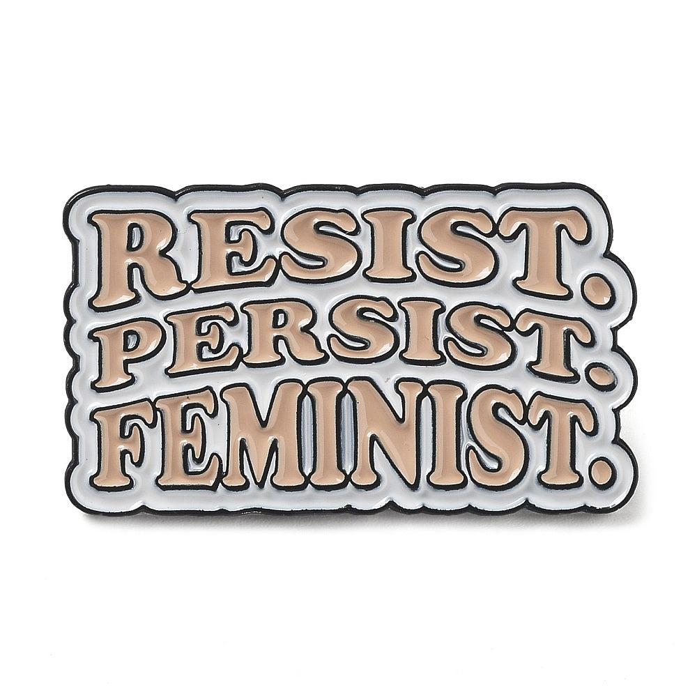'Resist. Persist. Feminist.' enamel pin