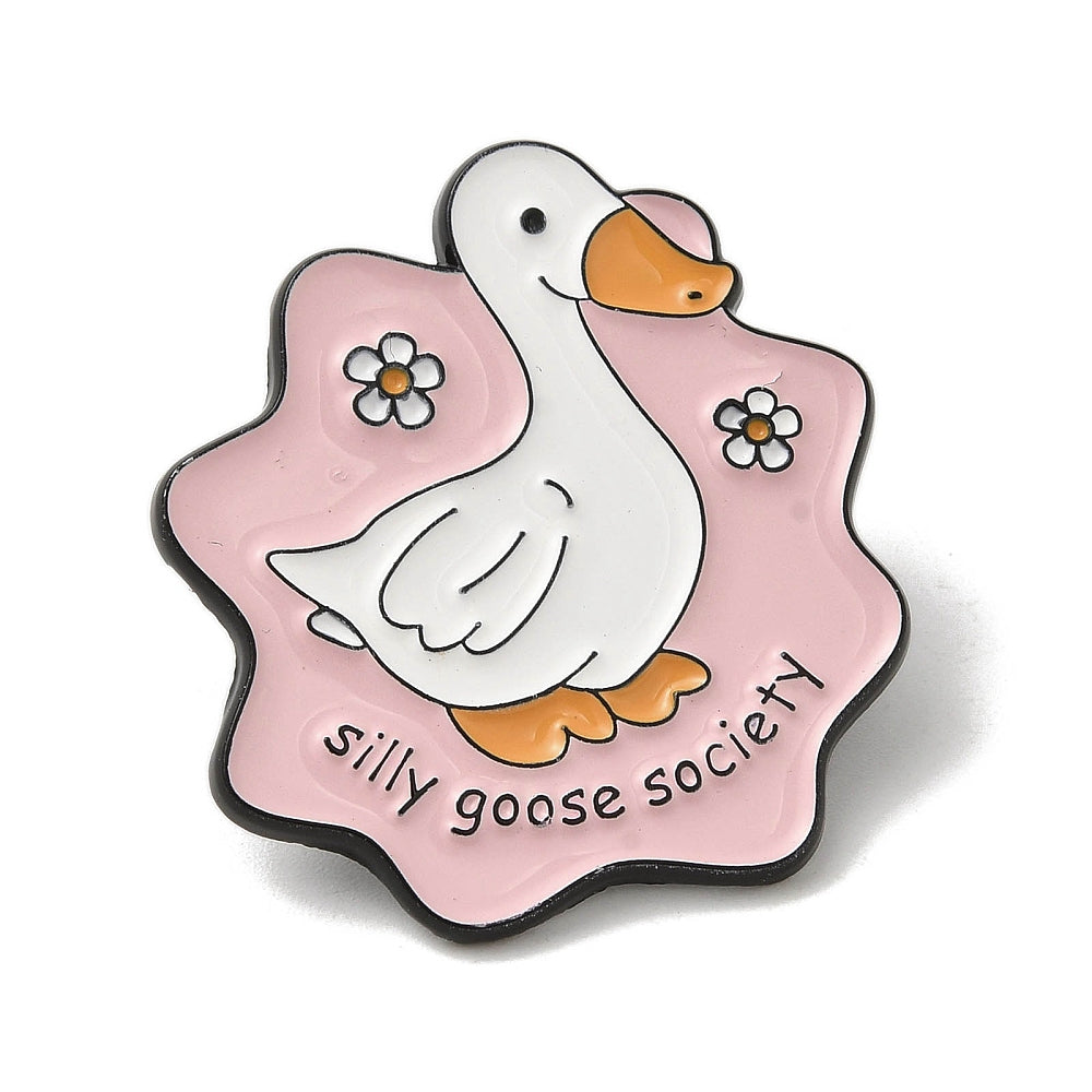 'silly goose society' enamel pin