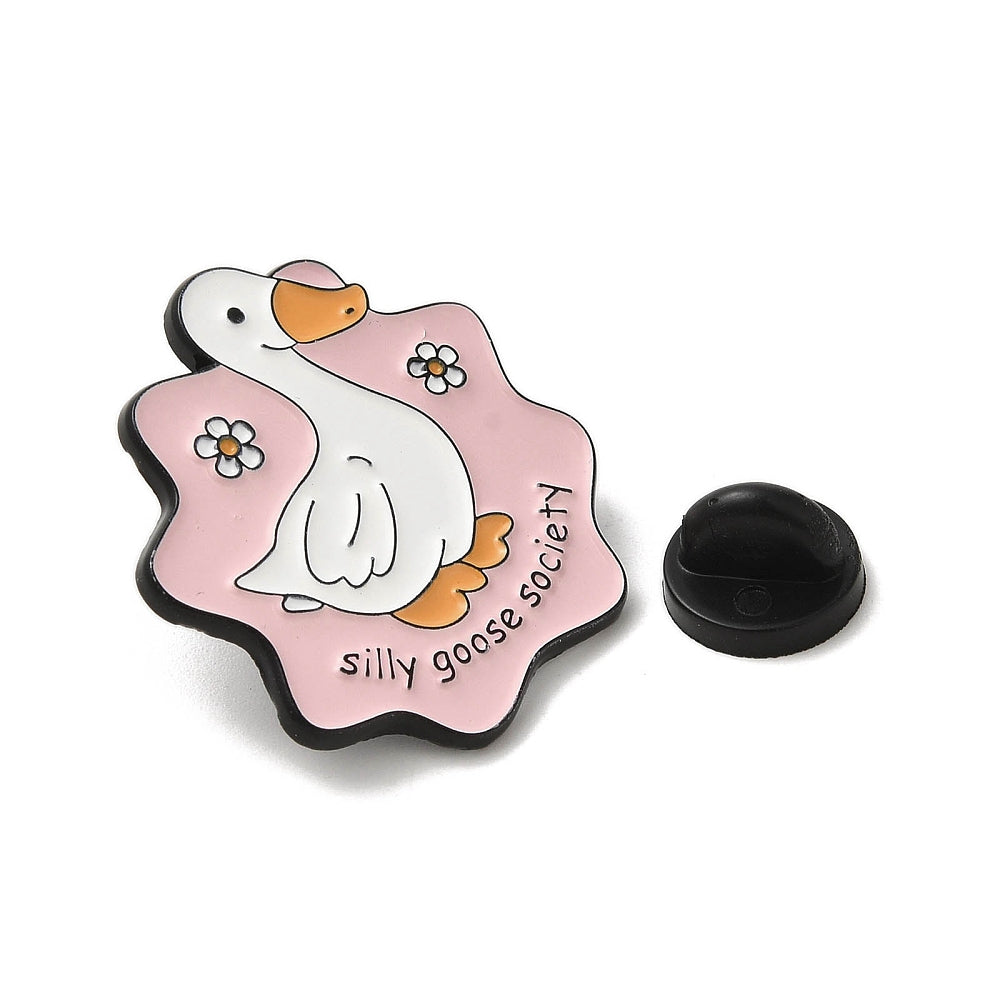 'silly goose society' enamel pin