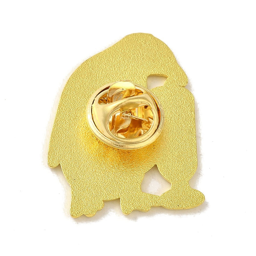 Penguin drinking cocktail enamel pin