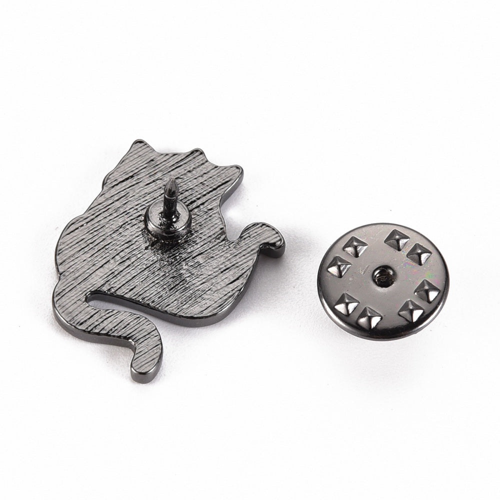 Hugging cats enamel pin