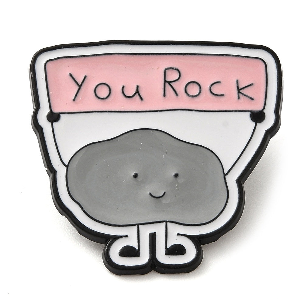 'you rock' enamel pin