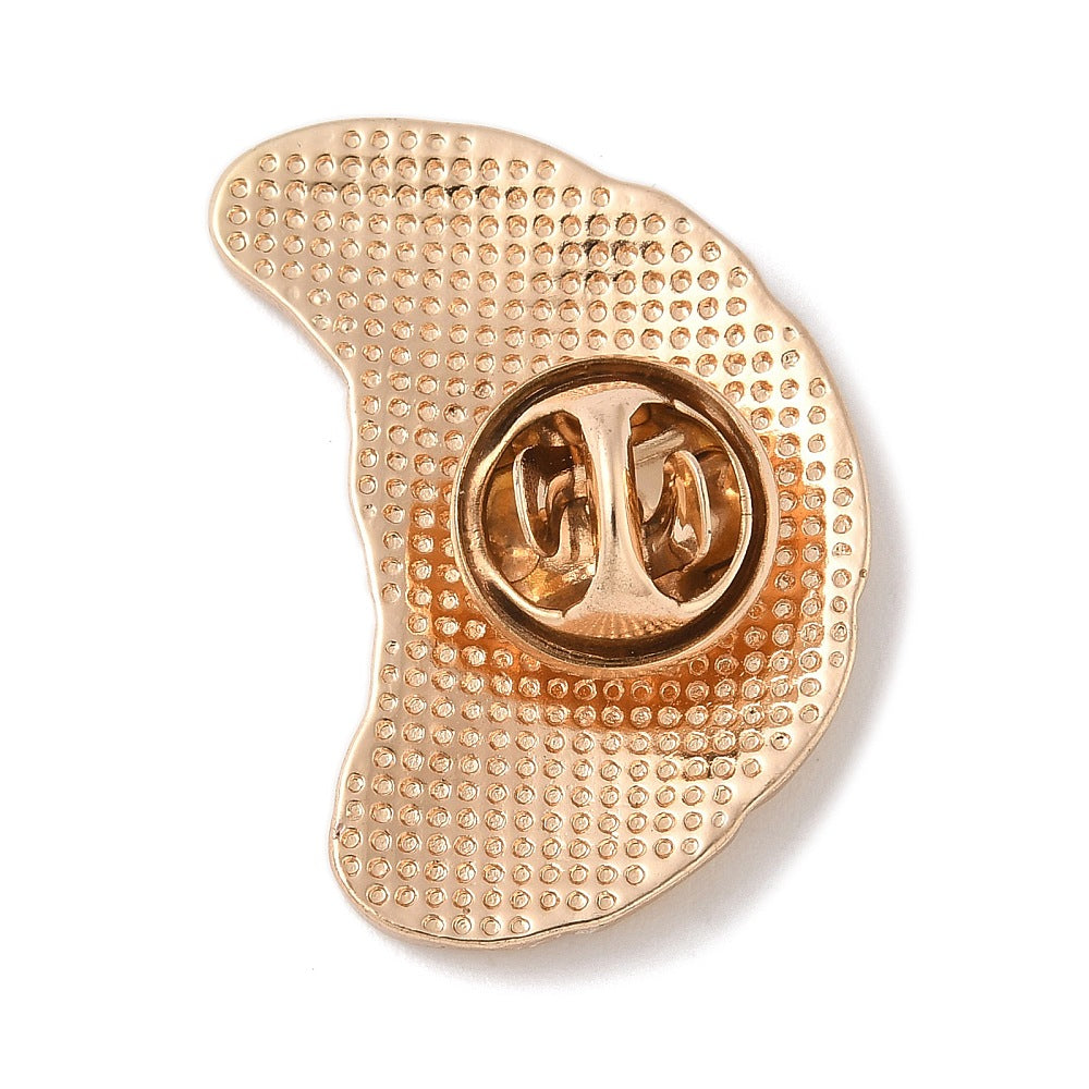 Croissant enamel pin