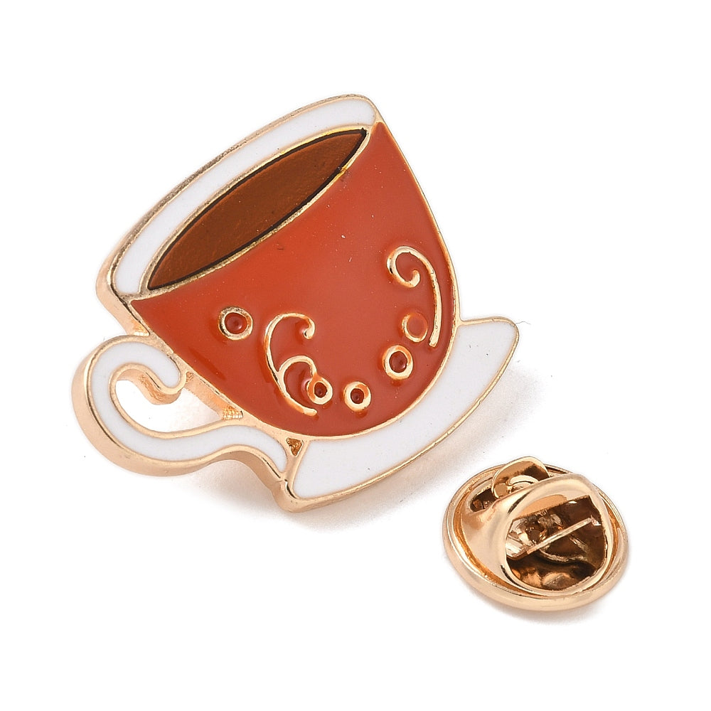 Tea cup enamel pin