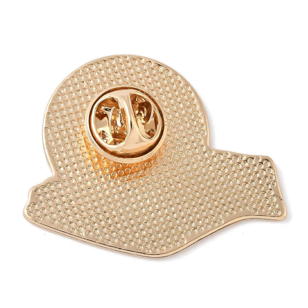 World globe hand enamel pin