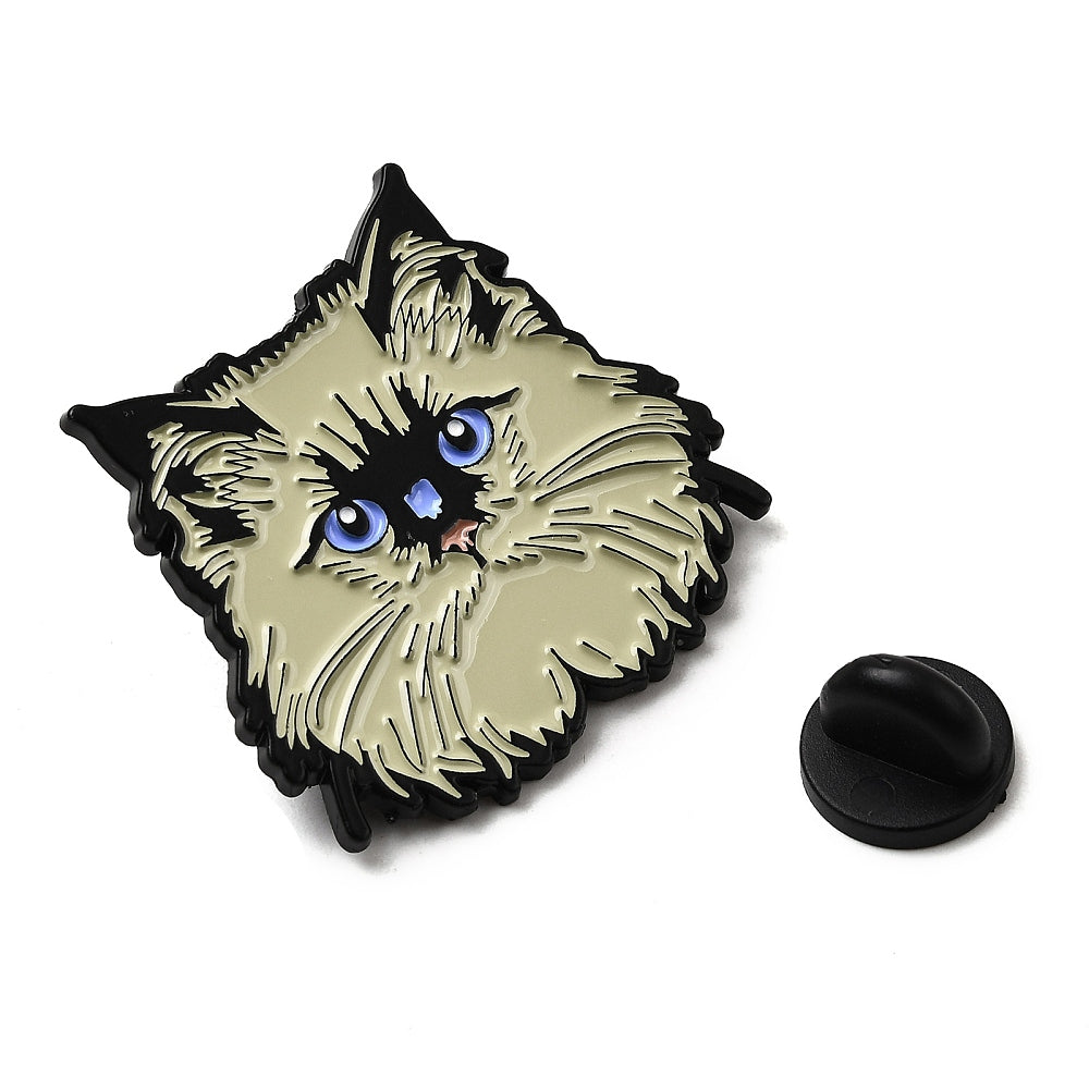 Ragdoll cat enamel pin