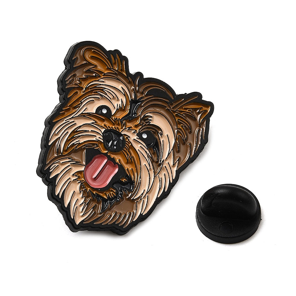 Yorkshire terrier dog enamel pin