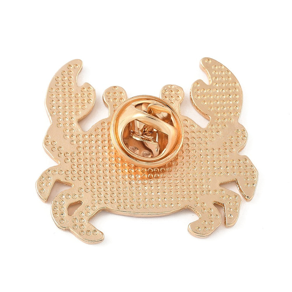 Crab enamel pin