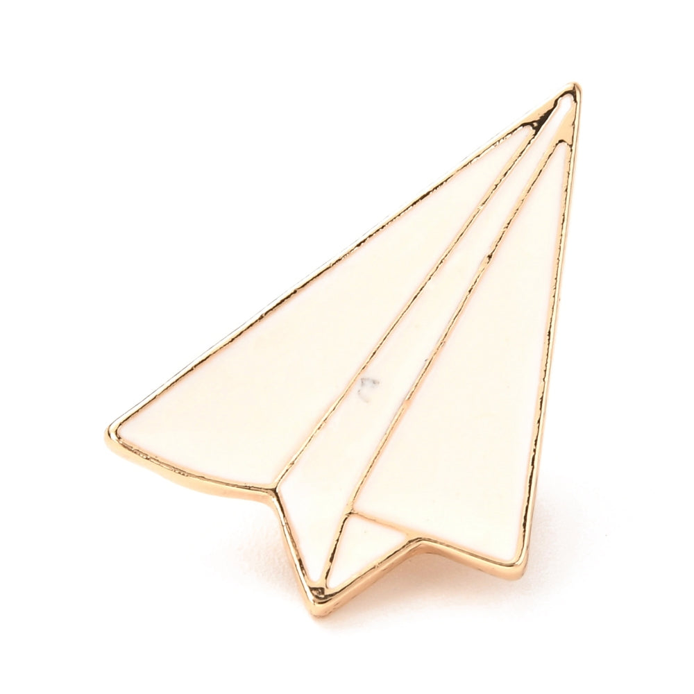 Paper plane enamel pin