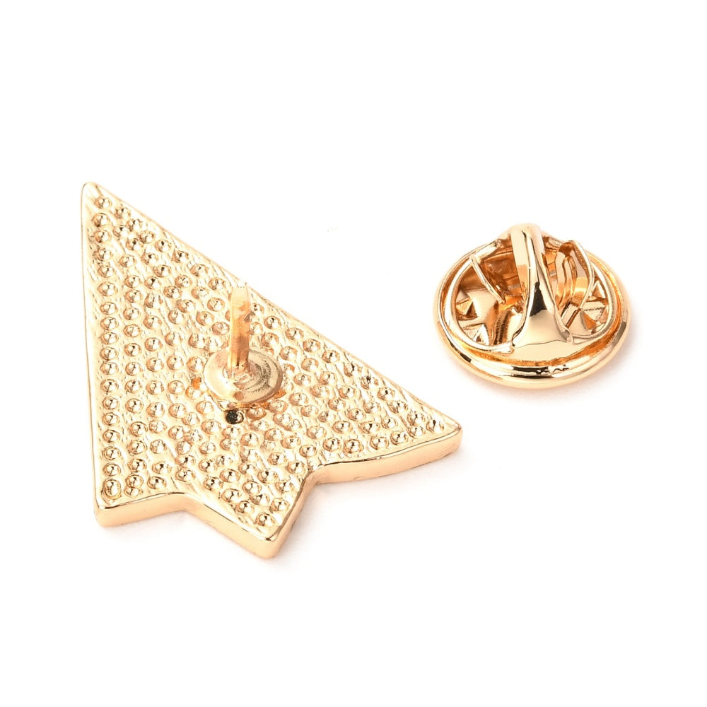 Paper plane enamel pin