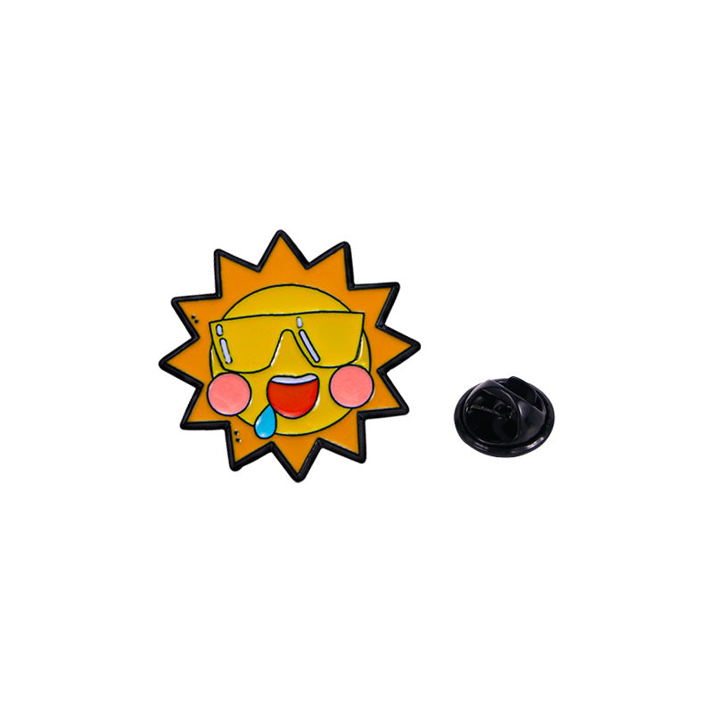 Hot summer sun enamel pin