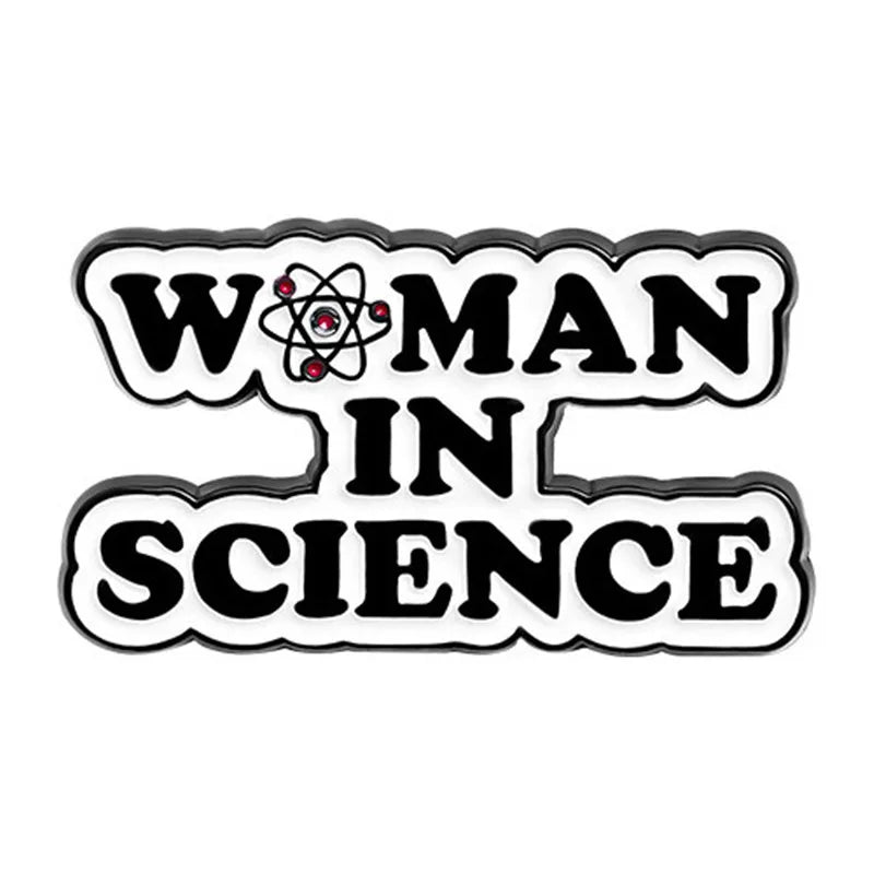 'women in science' enamel pin