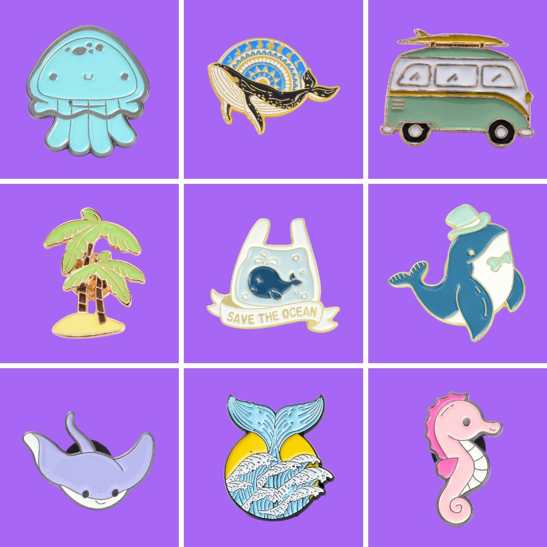 Ocean Enamel Pins