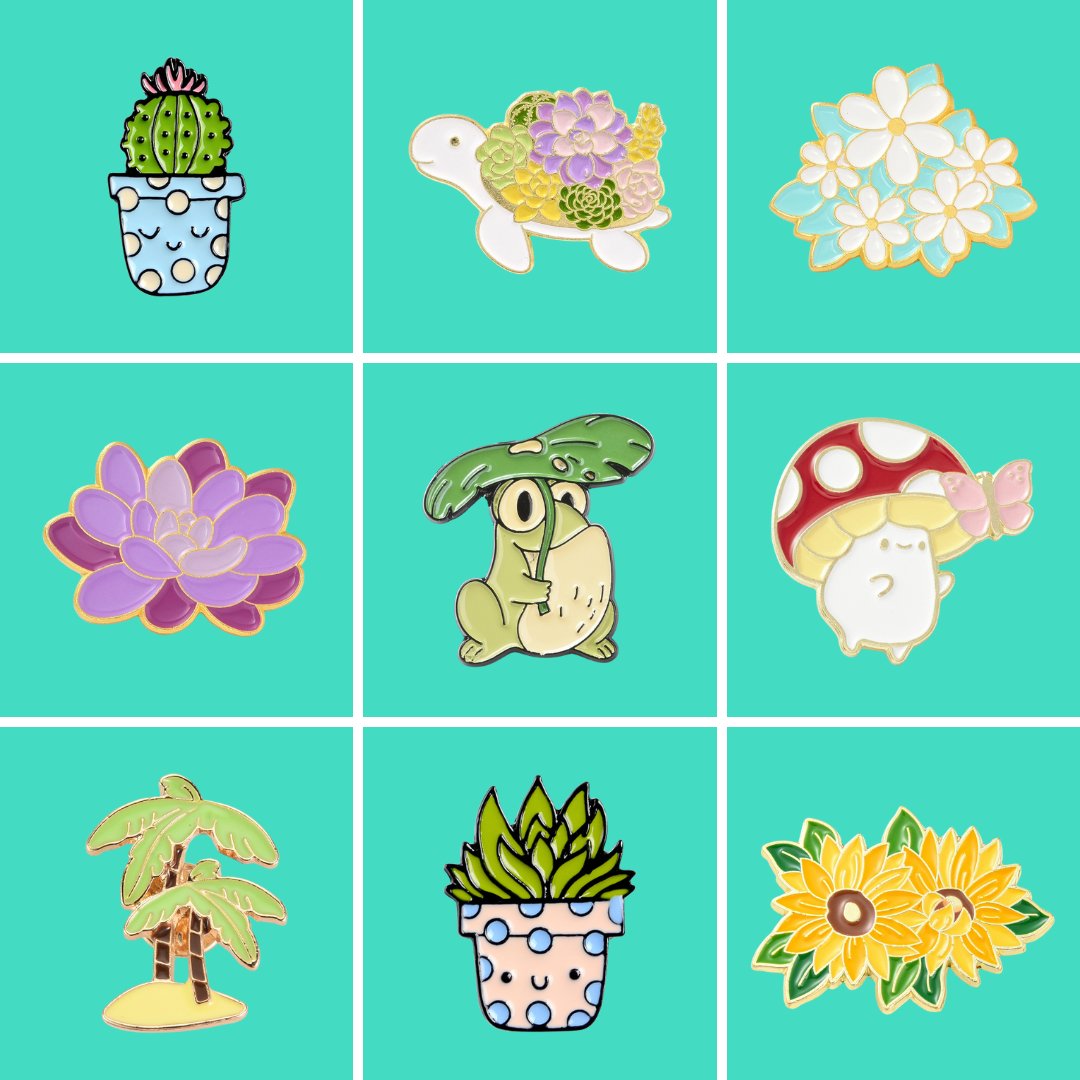 Plant & Flower Enamel Pins