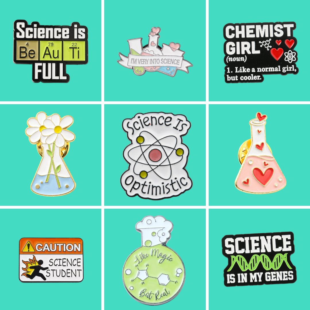 Science Week Enamel Pins
