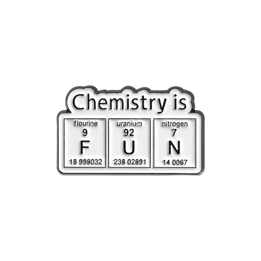 'Chemistry is FUN' enamel pin