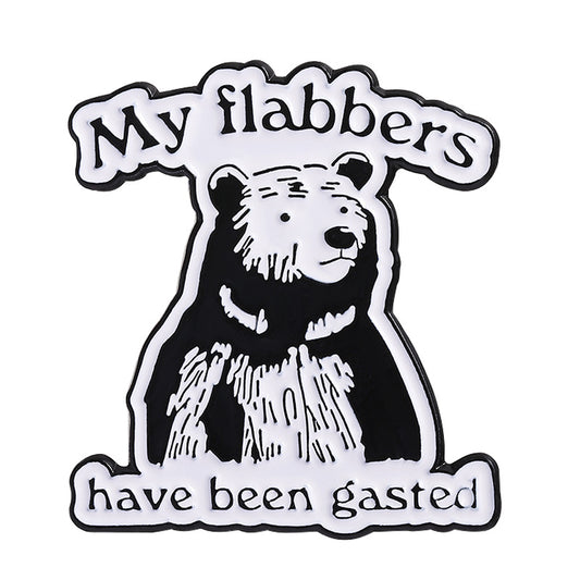 'My flabbers have been gasted' enamel pin