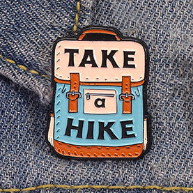 'Take a hike' enamel pin