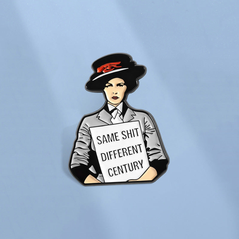 Sam shit different century enamel pin