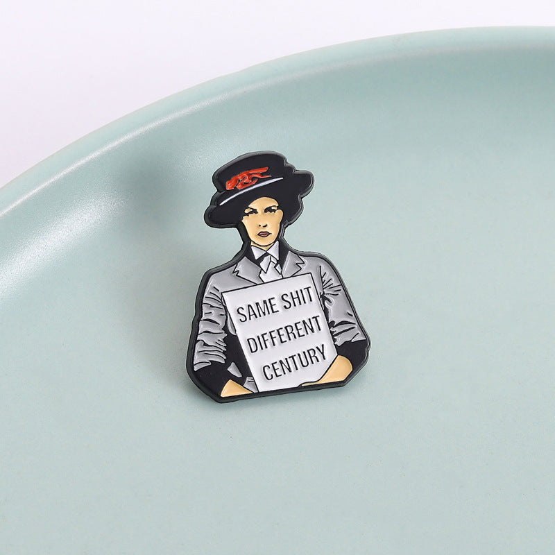 Sam shit different century enamel pin