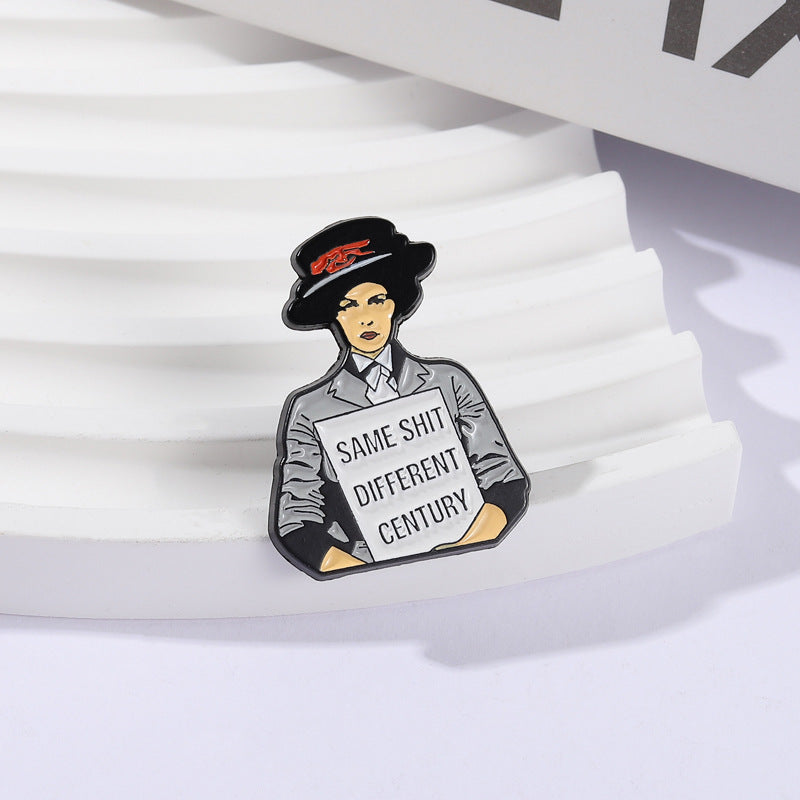 Sam shit different century enamel pin