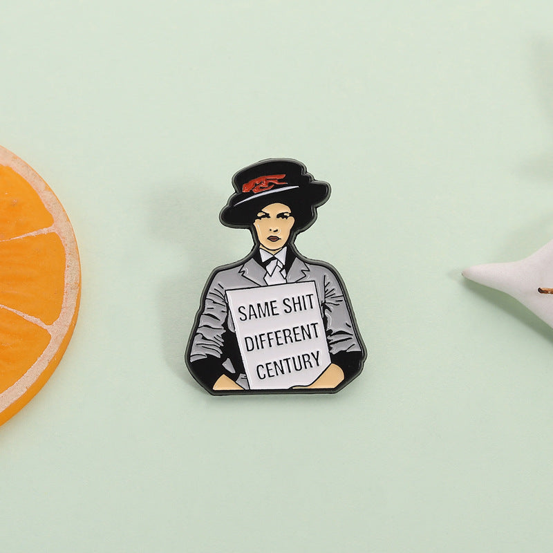 Sam shit different century enamel pin