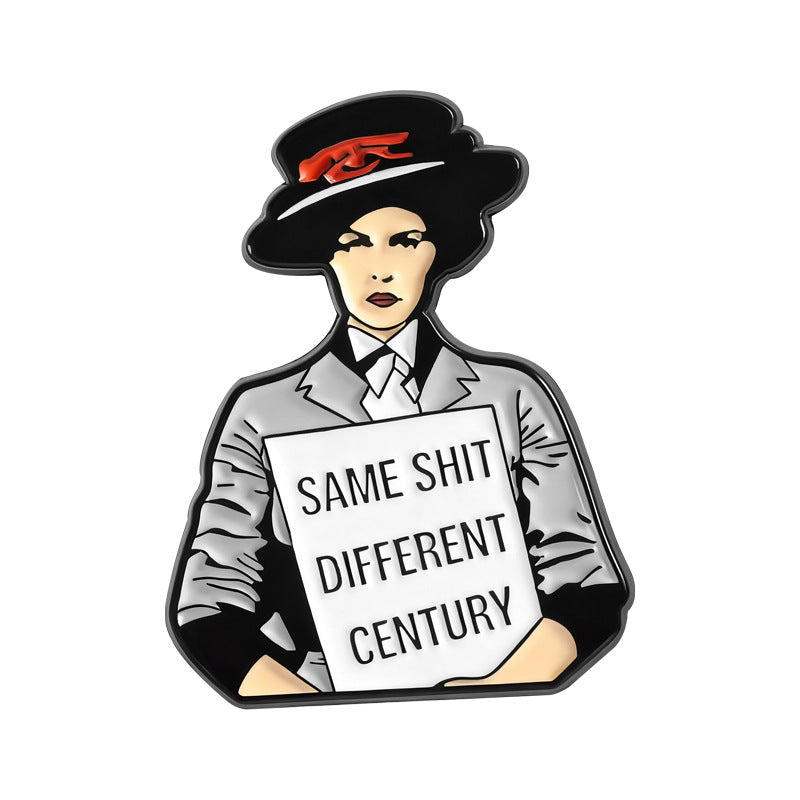 Sam shit different century enamel pin