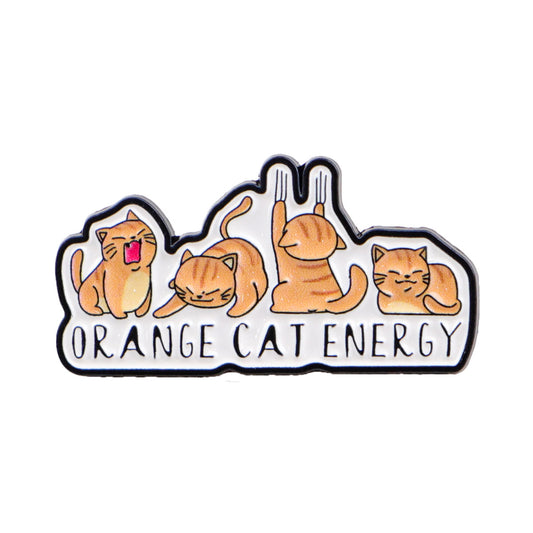 'Orange cat energy' enamel pin
