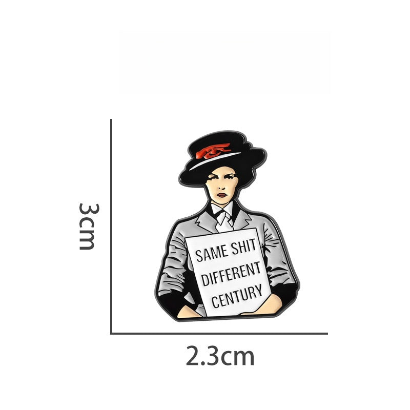 Sam shit different century enamel pin