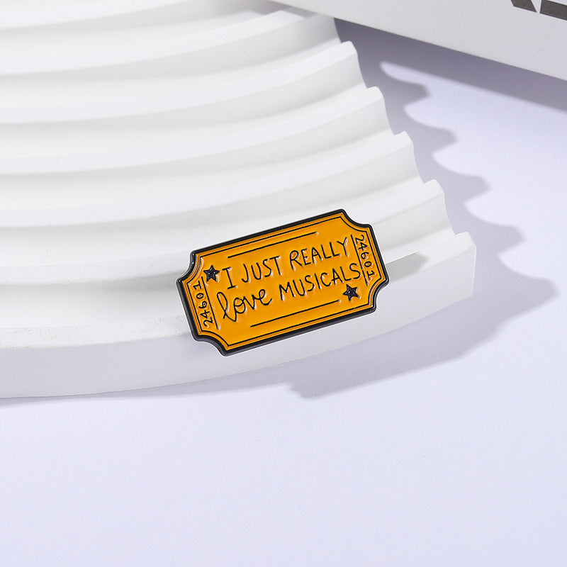 'I just really love musicals' enamel pin