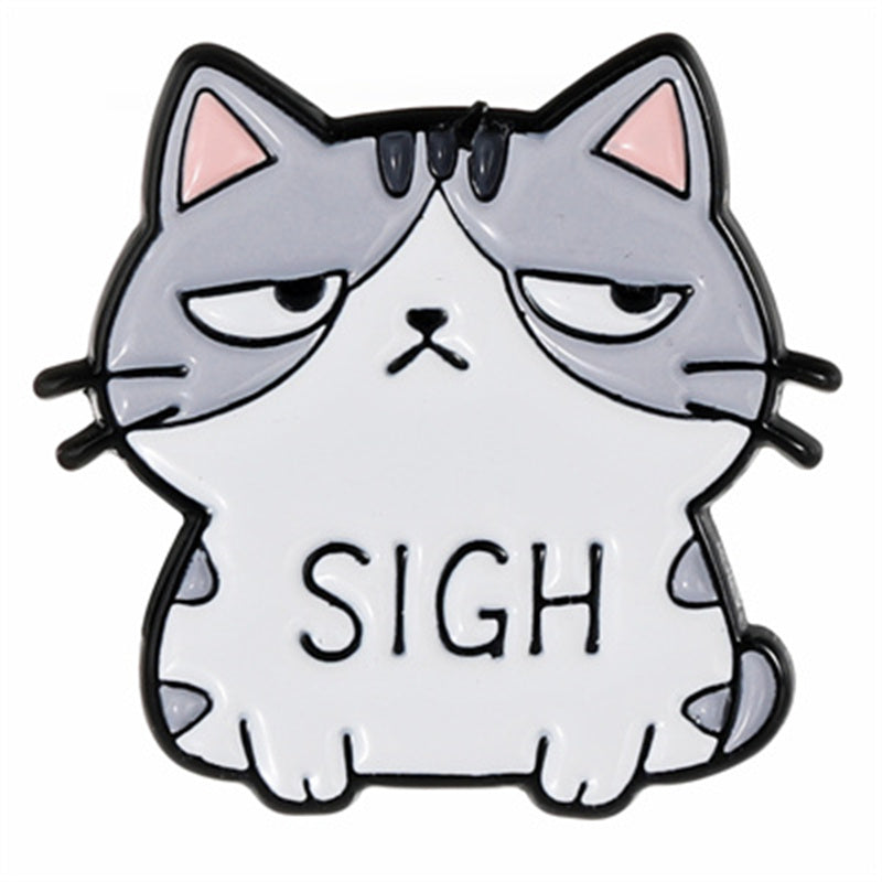 'Sigh' enamel pin