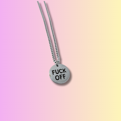 🖕 F*CK OFF – Stainless Steel Necklace
