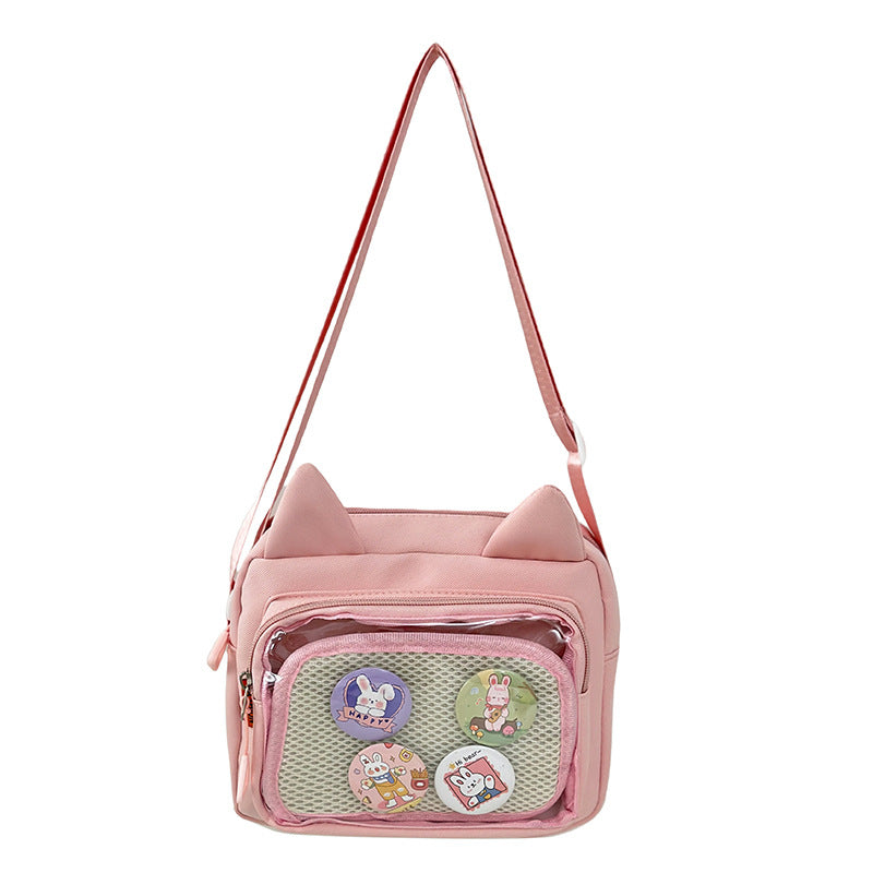 Pin Display Crossbody Bag – Cat Ear Style