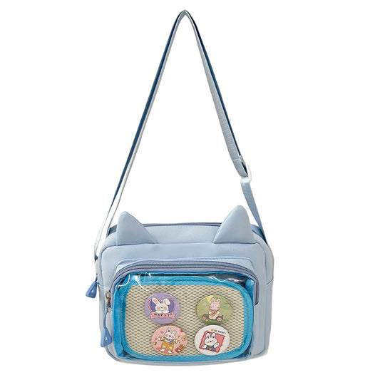 Pin Display Crossbody Bag – Cat Ear Style