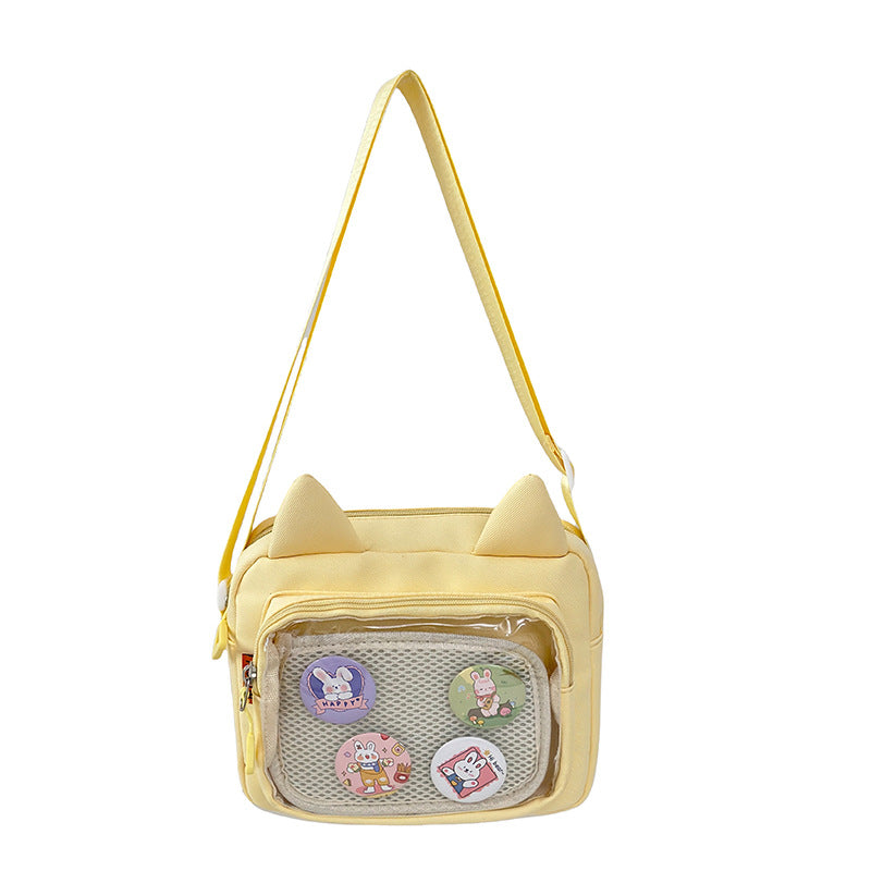 Pin Display Crossbody Bag – Cat Ear Style