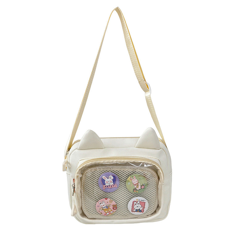 Pin Display Crossbody Bag – Cat Ear Style