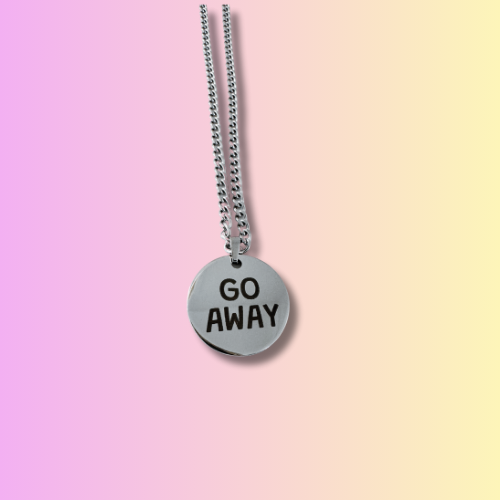🖕 GO AWAY – Stainless Steel Necklace