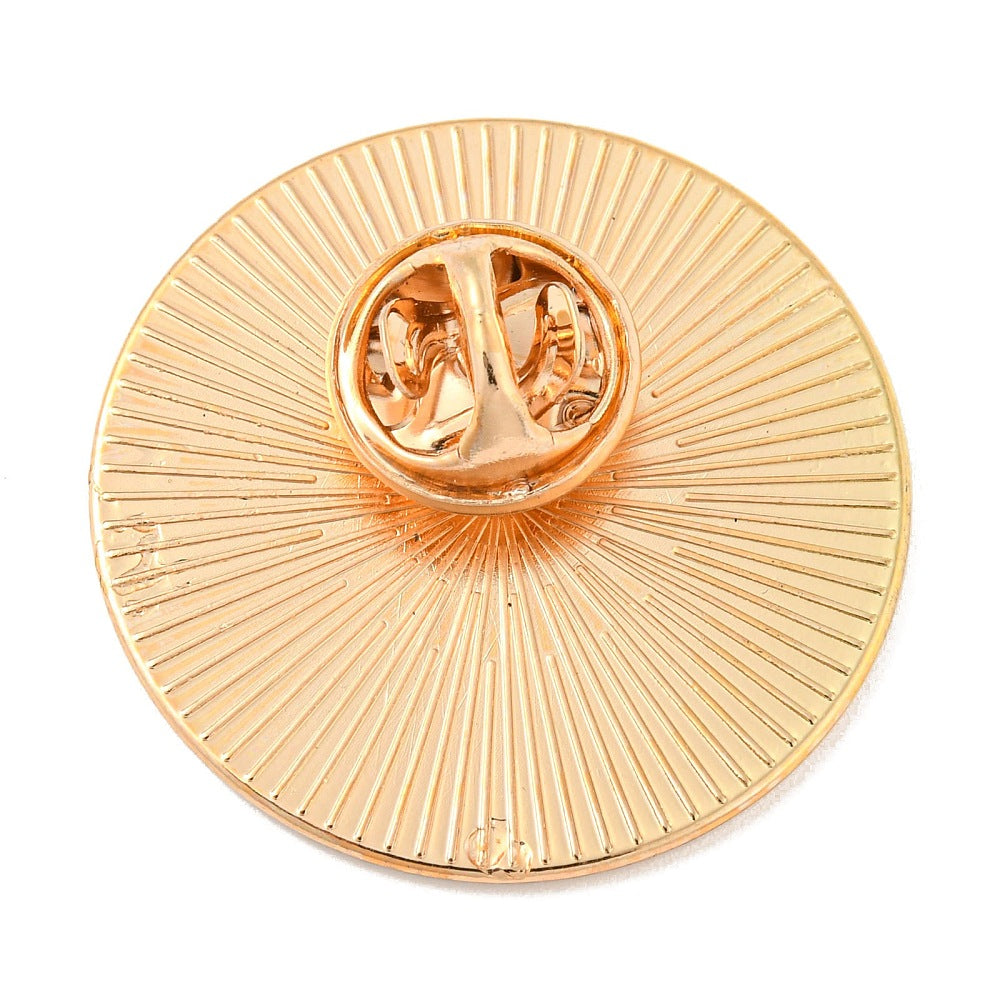 Element clock enamel pin