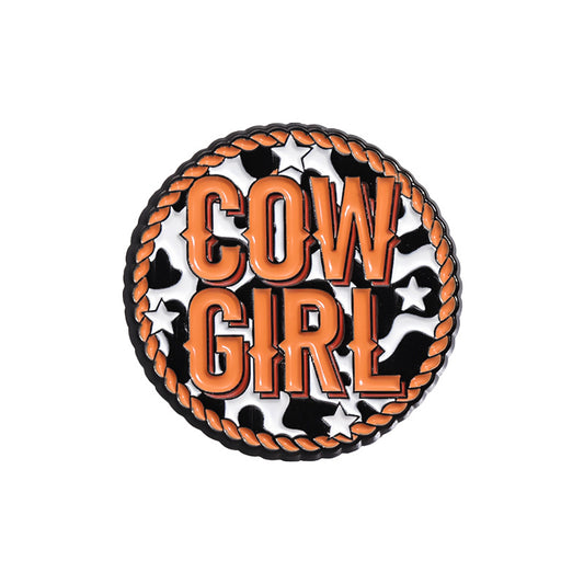 'Cow girl' enamel pin