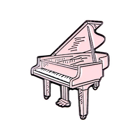Grand piano enamel pin