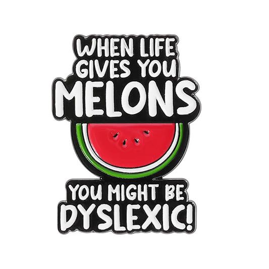 'when life gives you melons' enamel pin
