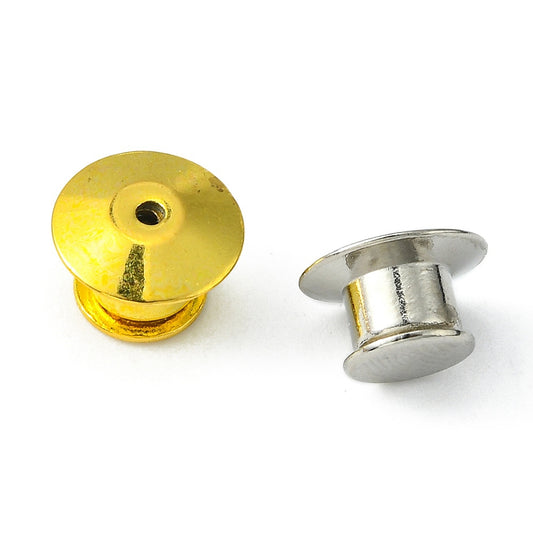Silver Alloy Locking Pin Backs – Cone Style