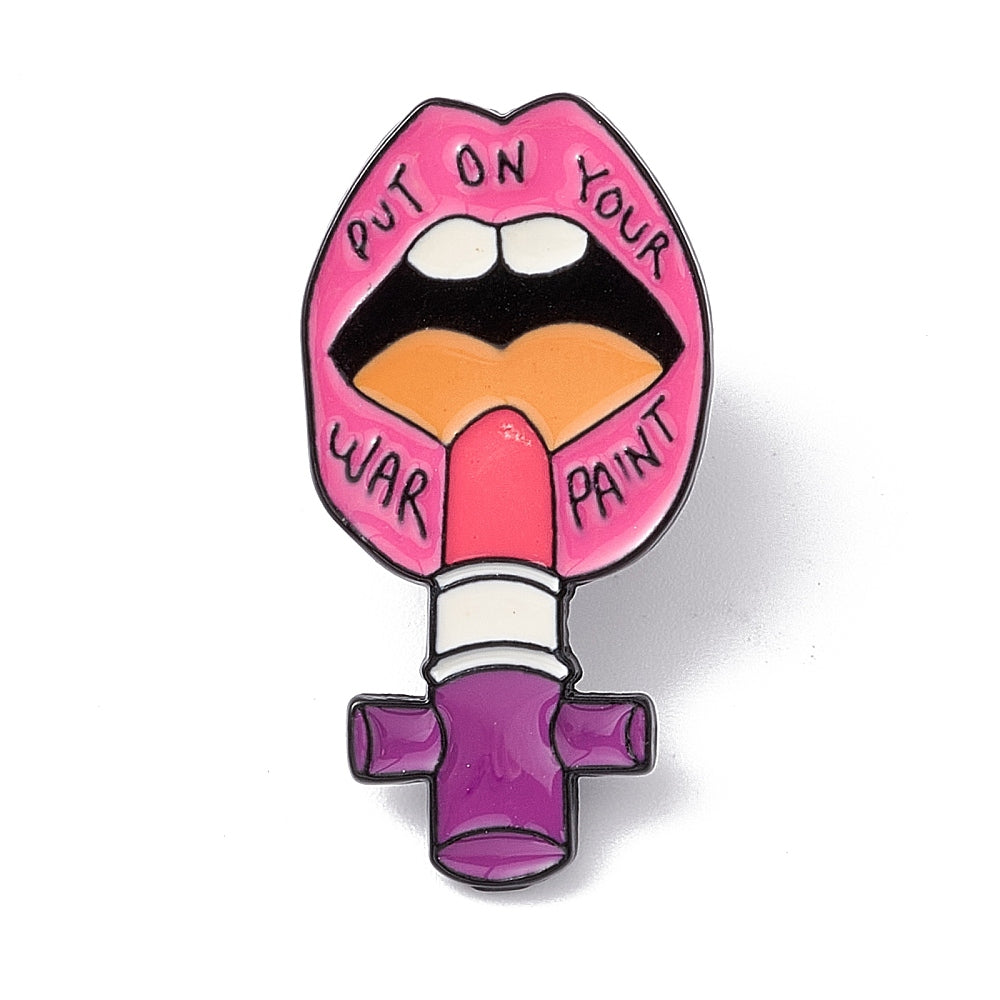 'Put on your war paint' enamel pin