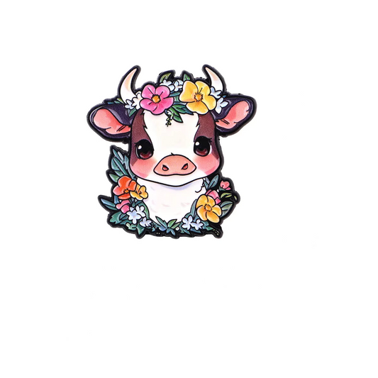 Highland Cow enamel pin