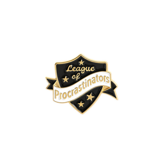 'League of procrastinators' enamel pin