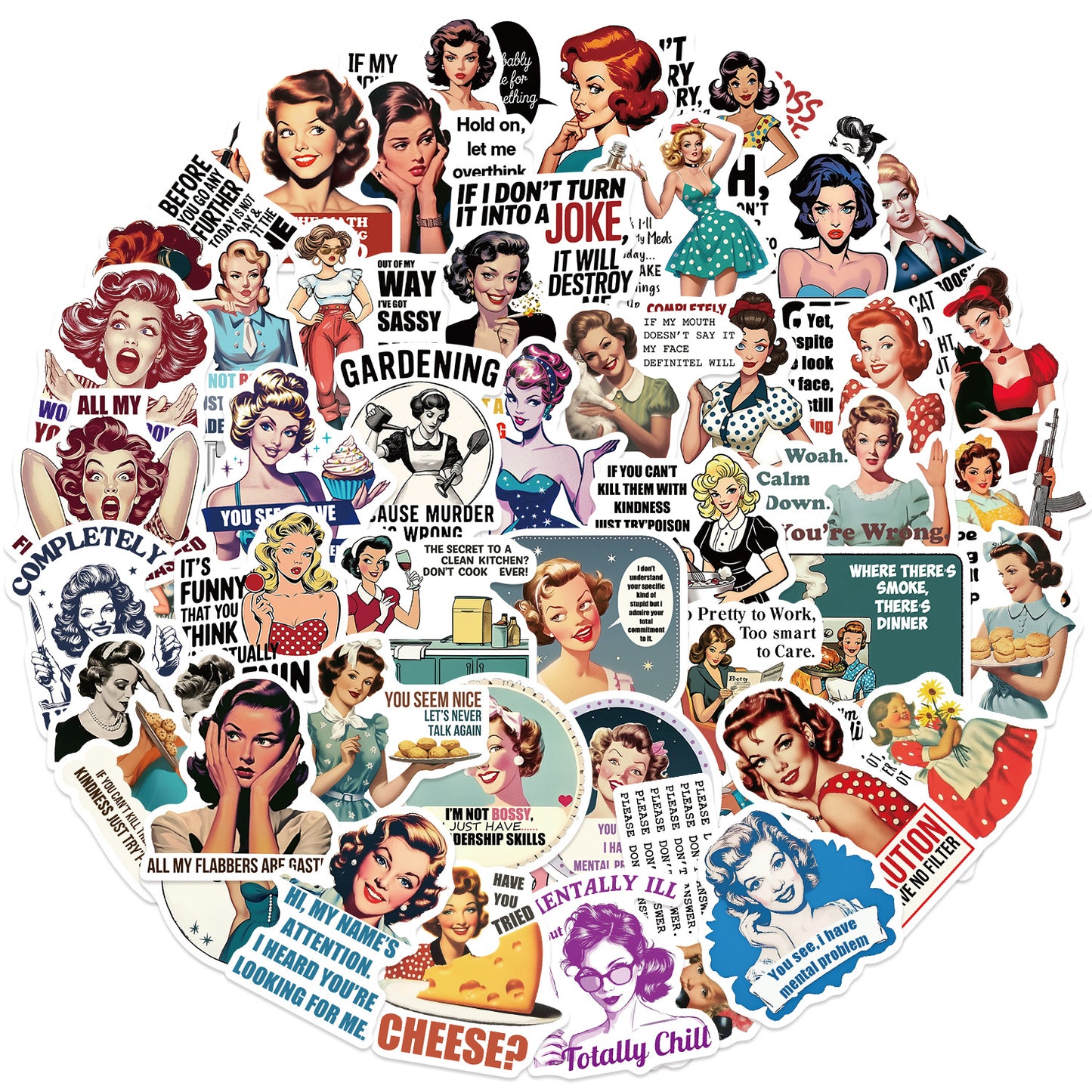 Sticker Pack - Vintage Girl