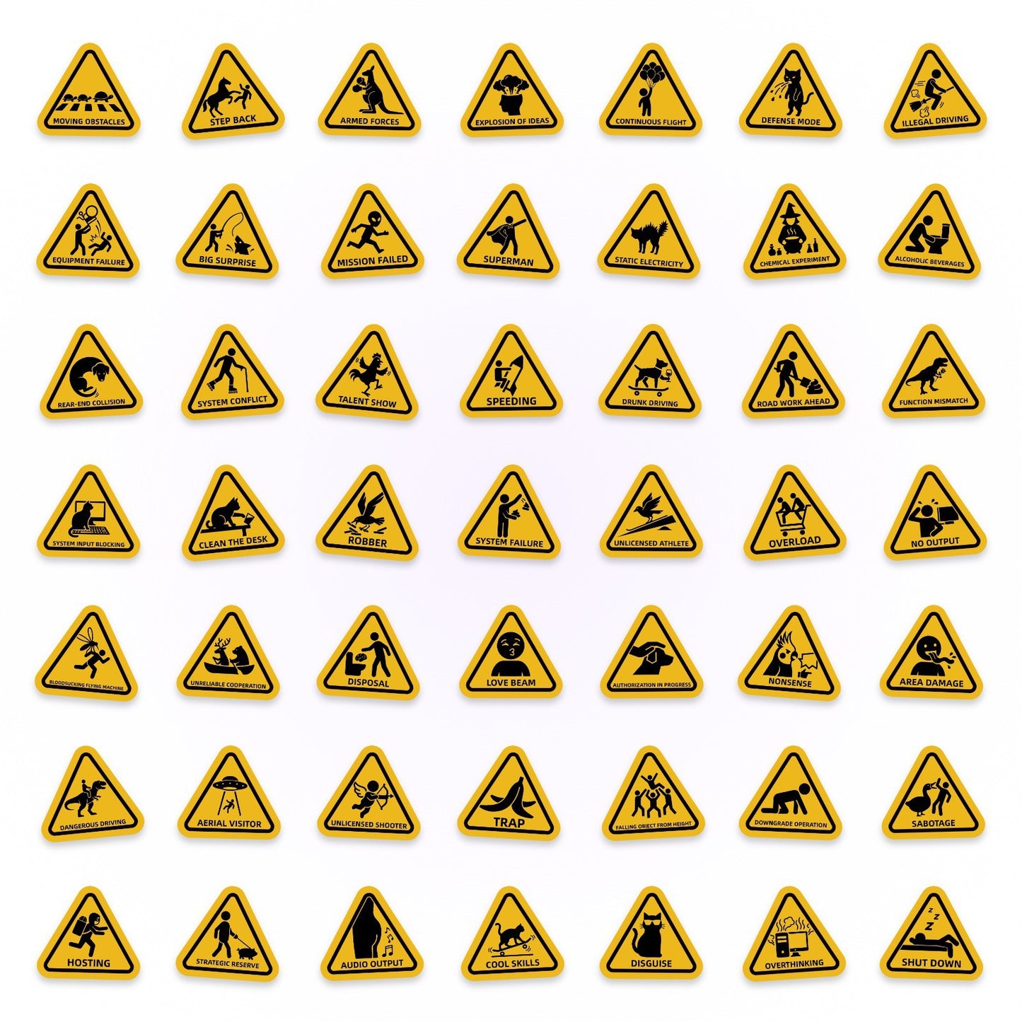 Sticker Pack - Warning Signs