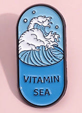 'Vitamin sea' enamel pin