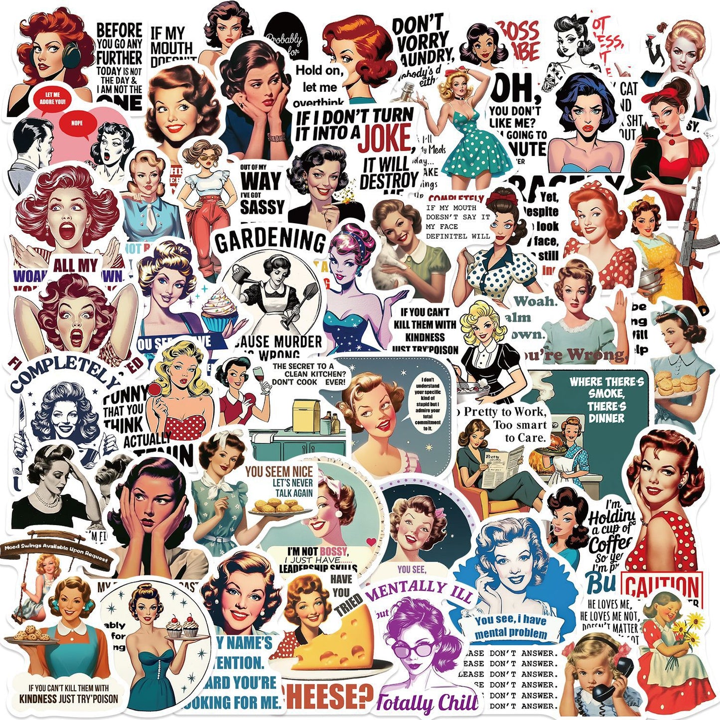 Sticker Pack - Vintage Girl